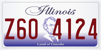 IL license plate Z604124