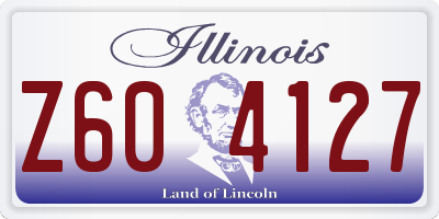 IL license plate Z604127