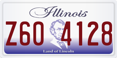 IL license plate Z604128
