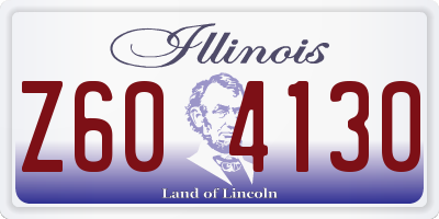 IL license plate Z604130