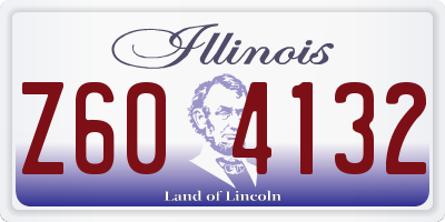 IL license plate Z604132