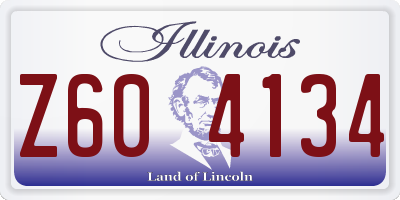 IL license plate Z604134