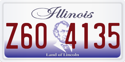 IL license plate Z604135