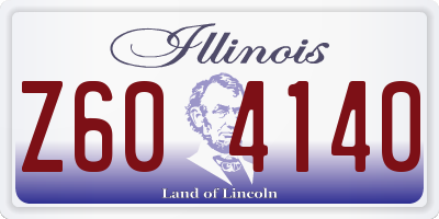 IL license plate Z604140