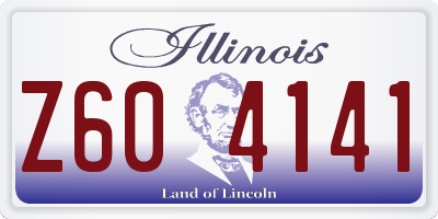 IL license plate Z604141