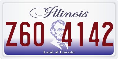 IL license plate Z604142
