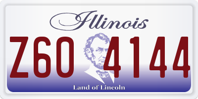 IL license plate Z604144
