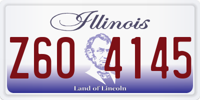 IL license plate Z604145