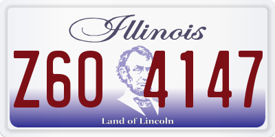 IL license plate Z604147