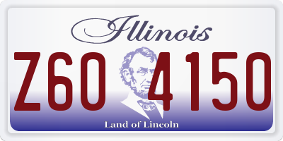 IL license plate Z604150