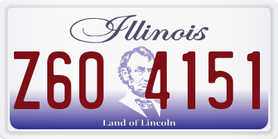 IL license plate Z604151