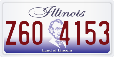 IL license plate Z604153