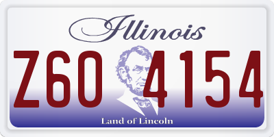 IL license plate Z604154