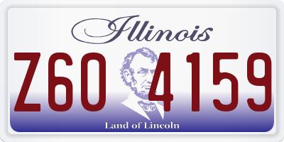 IL license plate Z604159