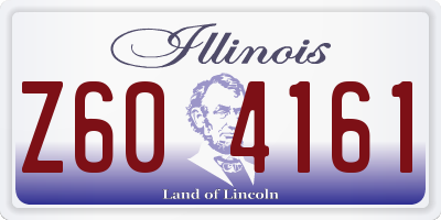 IL license plate Z604161