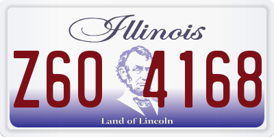 IL license plate Z604168