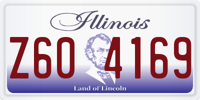 IL license plate Z604169
