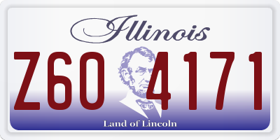 IL license plate Z604171