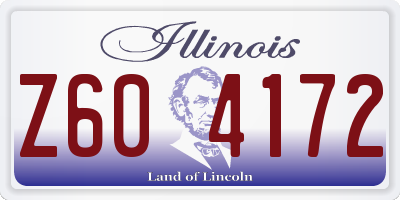 IL license plate Z604172