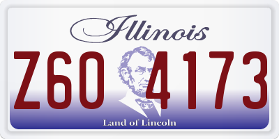 IL license plate Z604173
