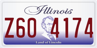 IL license plate Z604174