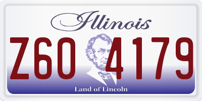 IL license plate Z604179
