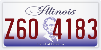 IL license plate Z604183