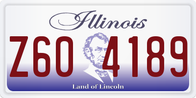IL license plate Z604189