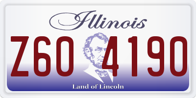 IL license plate Z604190