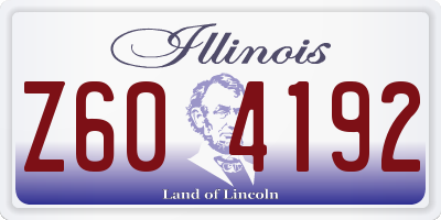 IL license plate Z604192