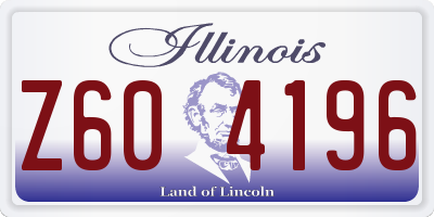 IL license plate Z604196