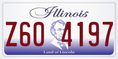 IL license plate Z604197