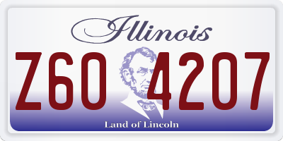 IL license plate Z604207
