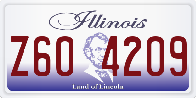 IL license plate Z604209