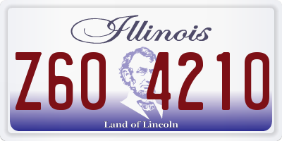 IL license plate Z604210