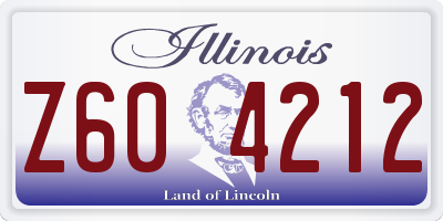 IL license plate Z604212