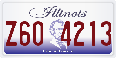 IL license plate Z604213