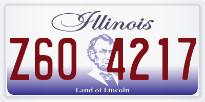 IL license plate Z604217