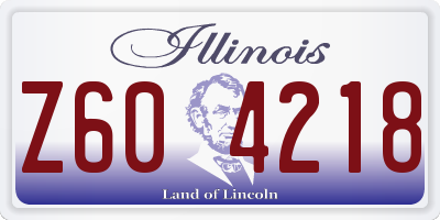 IL license plate Z604218
