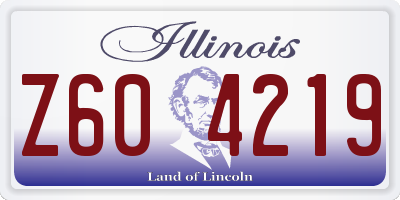 IL license plate Z604219