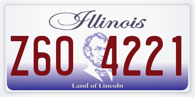 IL license plate Z604221