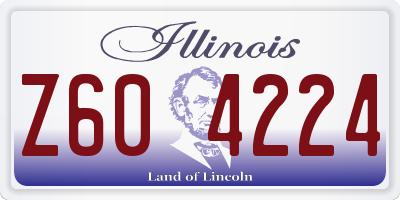 IL license plate Z604224