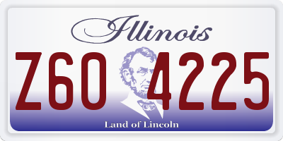 IL license plate Z604225