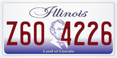 IL license plate Z604226