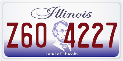 IL license plate Z604227