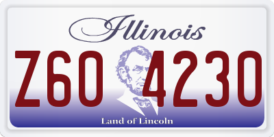 IL license plate Z604230
