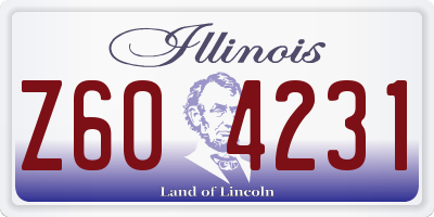 IL license plate Z604231