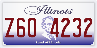 IL license plate Z604232