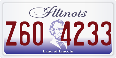 IL license plate Z604233