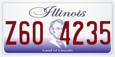 IL license plate Z604235